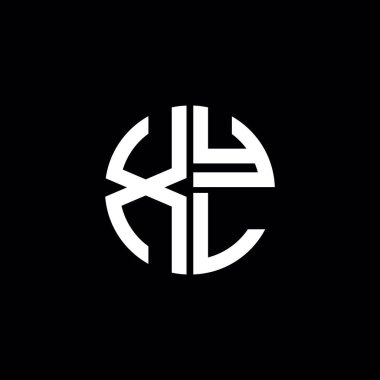 XYL logosu XYL simgesi XYL harfli minimalist daire düz modern logo tasarımı
