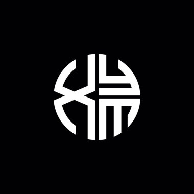 XYM logosu XYM simgesi XYM monogram XYM harfi minimalist daire düz modern soyut logo tasarımı