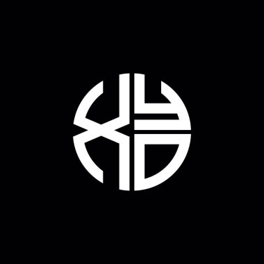 XYO logosu XYO simgesi XYO harfi XYO harfi minimalist daire düz modern soyut logo tasarımı
