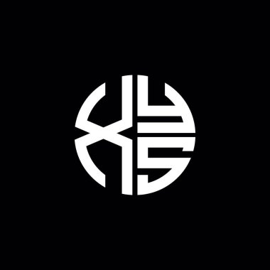 XYS logosu XYS monogramı XYS harfi minimalist daire düz modern soyut logo tasarımı