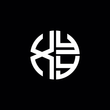 XYY logosu XYY simgesi XYY harfi XYY harfi minimalist daire düz modern soyut logo tasarımı