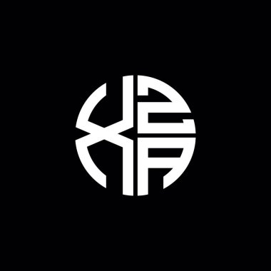 XZA logosu XZA simgesi XZA harfi XZA harfi minimalist daire düz modern soyut logo tasarımı