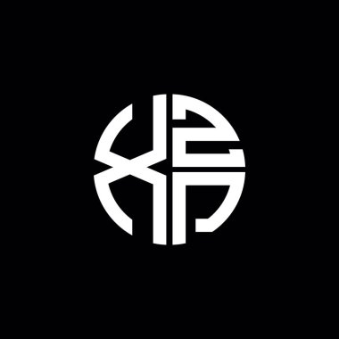 XZP logosu XZP simgesi XZP monogram XZP harfi minimalist daire düz modern soyut logo tasarımı