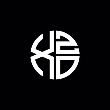XZO logosu XZO simgesi XZO harfi XZO harfi minimalist daire düz modern soyut logo tasarımı