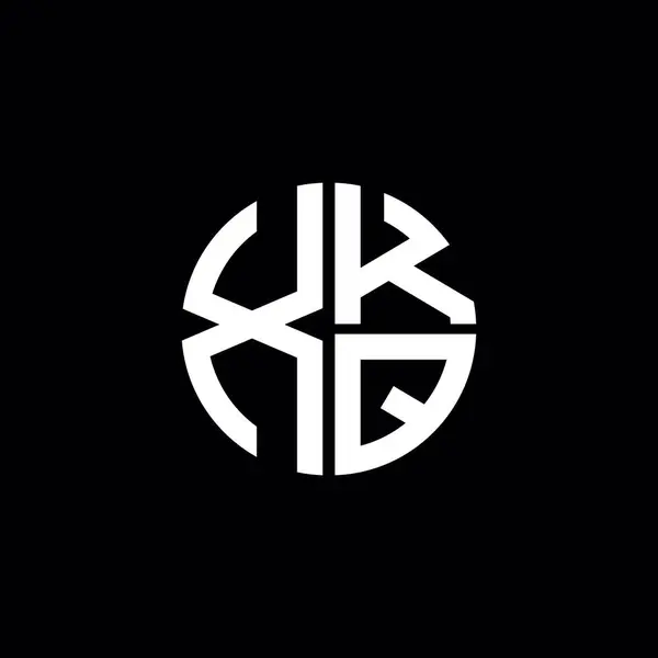 XKQ logosu XKQ simgesi XKQ monogramı XKQ harfi minimalist daire düz modern soyut logo tasarımı