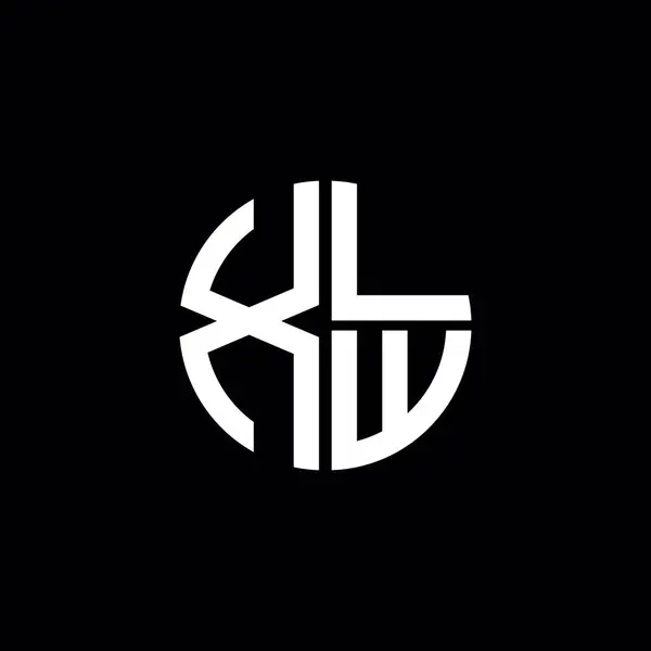 XLW logosu XLW simgesi XLW monogram XLW harf minimalist daire düz modern logo tasarımı