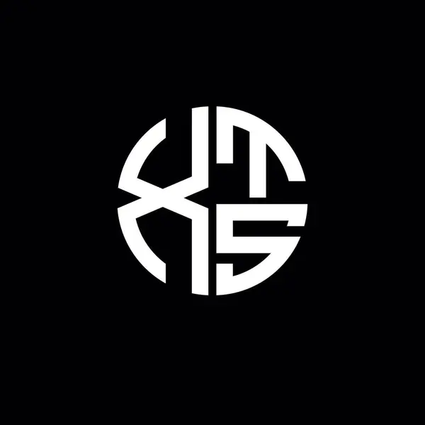 XTS logo XTS simgesi XTS monogram XTS harf minimalist daire düz modern soyut logo tasarımı