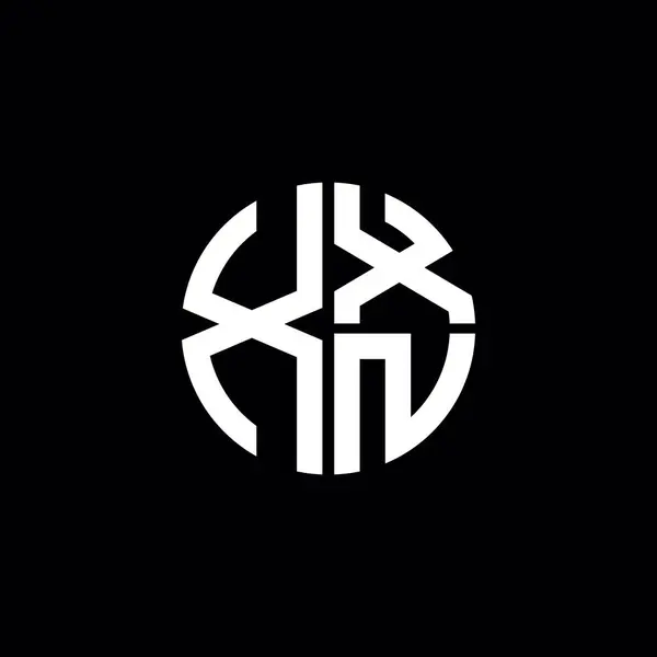 XXN logosu XXN simgesi XXN harfli minimalist daire düz modern soyut logo tasarımı
