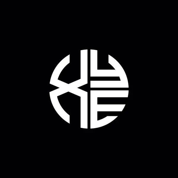 XYE logosu XYE simgesi XYE harfli XYE minimalist daire düz modern soyut logo tasarımı