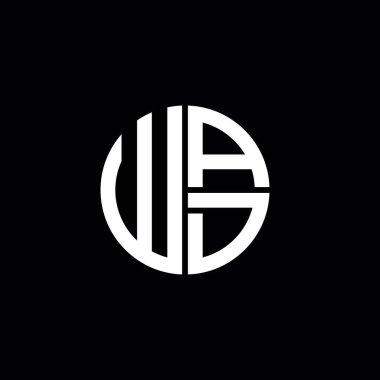 WAD logosu WAD simgesi WAD monogramı WAD harfi minimalist daire düz modern soyut logo tasarımı