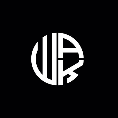 WAK logosu WAK simgesi WAK monogramı WAK harfi minimalist daire düz modern soyut logo tasarımı