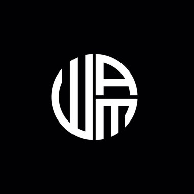 WAM logosu WAM simgesi WAM monogramı WAM harfi minimalist daire düz modern soyut logo tasarımı