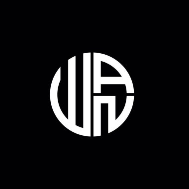 WAN logosu WAN simgesi WAN harfli minimalist daire düz modern soyut logo tasarımı