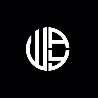 Way logo Way simgesi Way monogram Way Minimalist Dairesel düz modern logo tasarımı