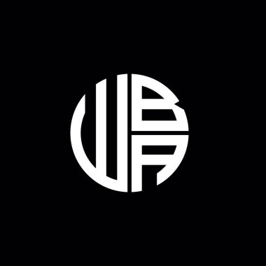 WBA logosu WBA simgesi WBA harfi minimalist daire düz modern soyut logo tasarımı