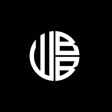 WBB logosu WBB simgesi WBB monogram WBB harfi minimalist daire düz modern soyut logo tasarımı