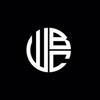 WBC logosu WBC simgesi WBC harfi minimalist daire düz modern soyut logo tasarımı