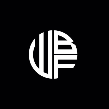 WBF logosu WBF simgesi WBF harfli minimalist daire düz modern soyut logo tasarımı