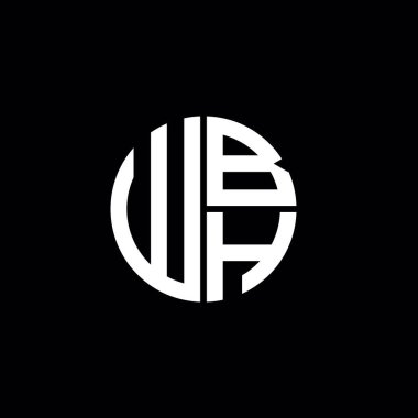 WBH logosu WBH simgesi WBH harfli minimalist daire düz modern soyut logo tasarımı