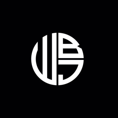 WBJ logosu WBJ simgesi WBJ harfli minimalist daire düz modern logo tasarımı