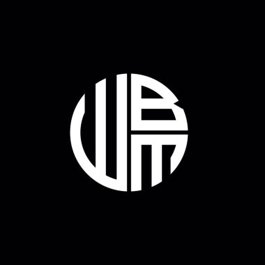 WBM logosu WBM simgesi WBM harfli minimalist daire düz modern soyut logo tasarımı