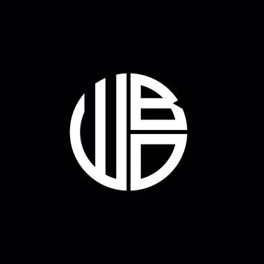 WBO logosu WBO ikonu WBO monogramı WBO harfi minimalist daire düz modern soyut logo tasarımı