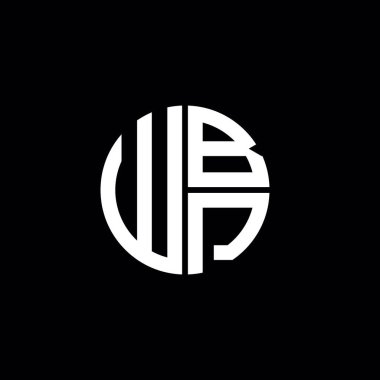 WBP logosu WBP simgesi WBP harfi minimalist daire düz modern soyut logo tasarımı