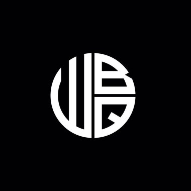 WBQ logosu WBQ simgesi WBQ harfli minimalist daire düz modern soyut logo tasarımı