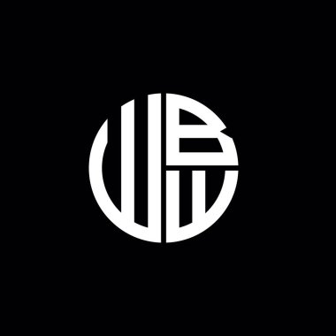 WBW logosu WBW simgesi WBW harfli minimalist daire düz modern logo tasarımı