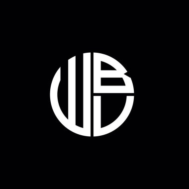 WBV logosu WBV simgesi WBV harfli minimalist daire düz modern logo tasarımı
