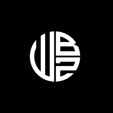 WBZ logosu WBZ simgesi WBZ harfli minimalist daire düz modern logo tasarımı