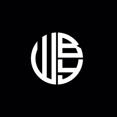 WBY logosu WBY simgesi WBY harfli minimalist daire düz modern soyut logo tasarımı