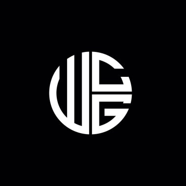 WCG logosu WCG simgesi WCG monogramı WCG harfi minimalist daire düz modern soyut logo tasarımı