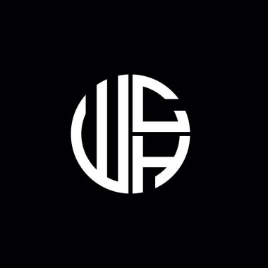 WCH logo WCH simgesi WCH başlığı WCH harfi minimalist daire düz modern soyut logo tasarımı