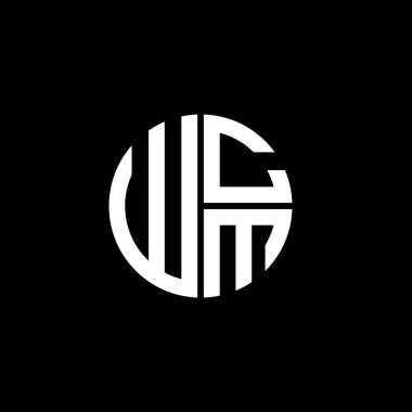 WCM logosu WCM simgesi WCM başlığı WCM harfi minimalist daire düz modern soyut logo tasarımı