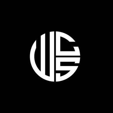 WCS logosu WCS simgesi WCS harfli minimalist daire düz modern soyut logo tasarımı