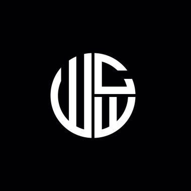 WCW logosu WCW simgesi WCW harfli minimalist daire düz modern logo tasarımı