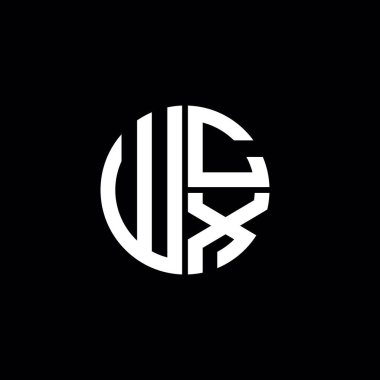 WCX logosu WCX simgesi WCX harfli minimalist daire düz modern soyut logo tasarımı