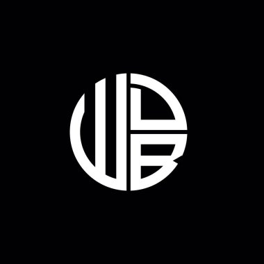 WDB logosu WDB simgesi WDB monogram WDB harfi minimalist daire düz modern soyut logo tasarımı