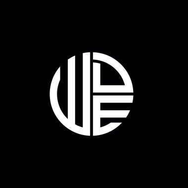 WDE logosu WDE simgesi WDE harfi minimalist daire düz modern soyut logo tasarımı