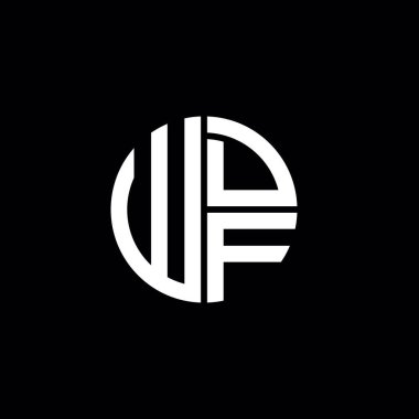 WDF logosu WDF monogramı WDF harfi minimalist daire düz modern soyut logo tasarımı