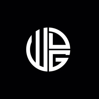 WDG logosu WDG simgesi WDG monogramı WDG harfi minimalist daire düz modern soyut logo tasarımı