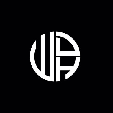 WDH logosu WDH simgesi WDH monogram WDH harfi minimalist daire düz modern soyut logo tasarımı