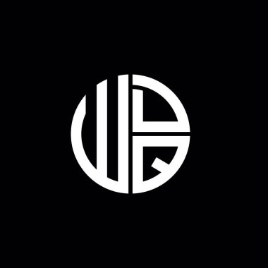 WDQ logosu WDQ simgesi WDQ monogramı WDQ harfi minimalist daire düz modern soyut logo tasarımı