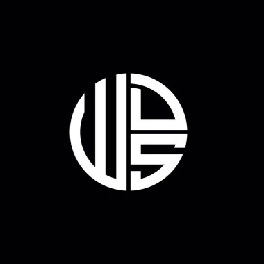 WDS logo WDS simgesi WDS monogramı WDS harfi minimalist daire düz modern soyut logo tasarımı