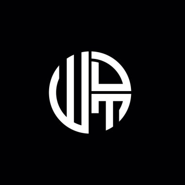 WDT logosu WDT simgesi WDT monogram WDT harf minimalist daire düz modern logo tasarımı