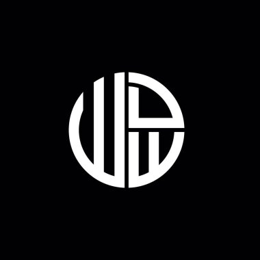 WDW logosu WDW başlığı WDW harfli minimalist daire düz modern logo tasarımı