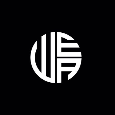 WEA logosu WEA monogramı WEA harfi minimalist daire düz modern soyut logo tasarımı