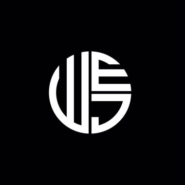 WEJ logosu WEJ başlığı WEJ harfi minimalist daire düz modern soyut logo tasarımı