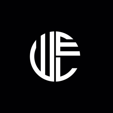 WEL logosu WEL simgesi WEL harfli minimalist daire düz modern soyut logo tasarımı